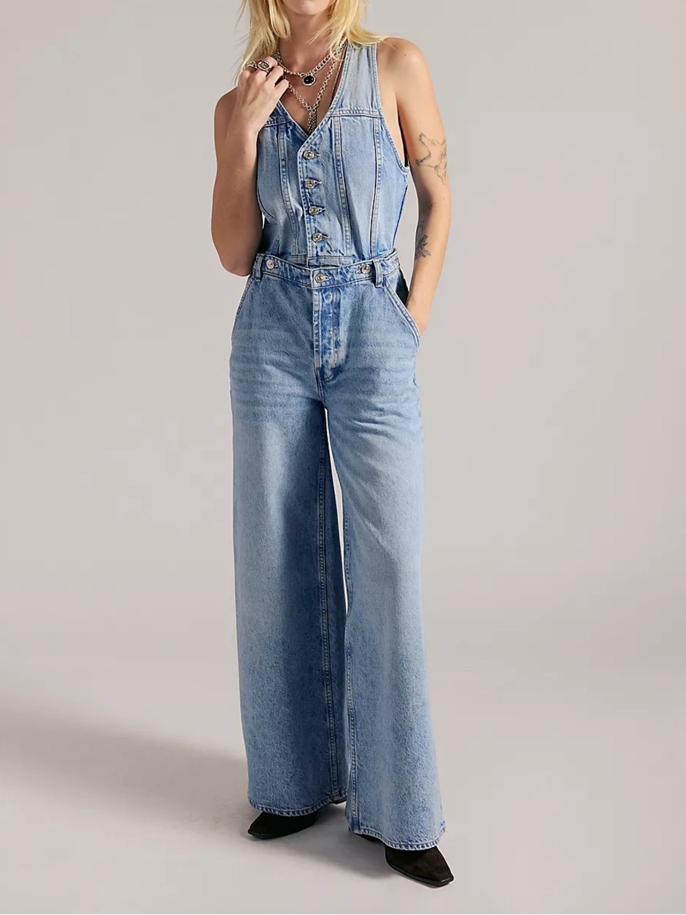 Free People We The Free Better Together Convertible Jumpsuit Size 27
